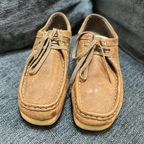 Clarks Tan Leather Loafers for Women - Picture 2 of 7